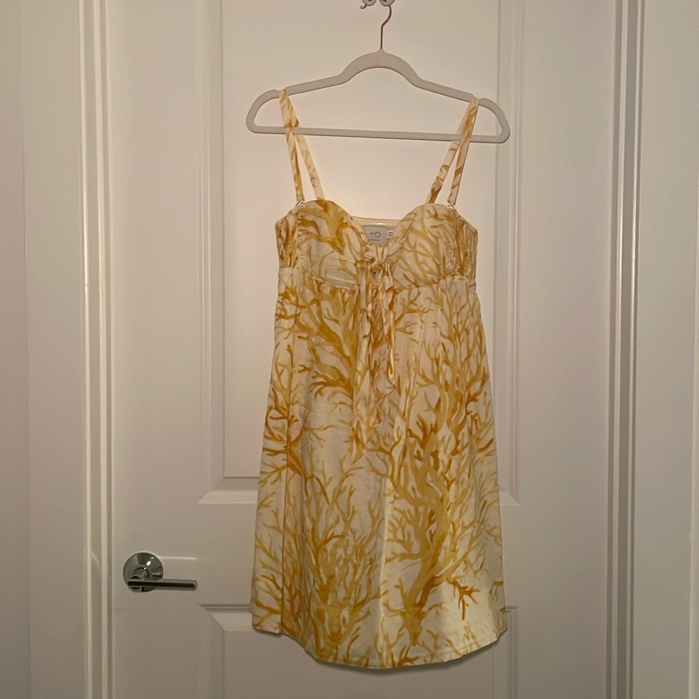 Anthropologie Yellow Anemone Dress